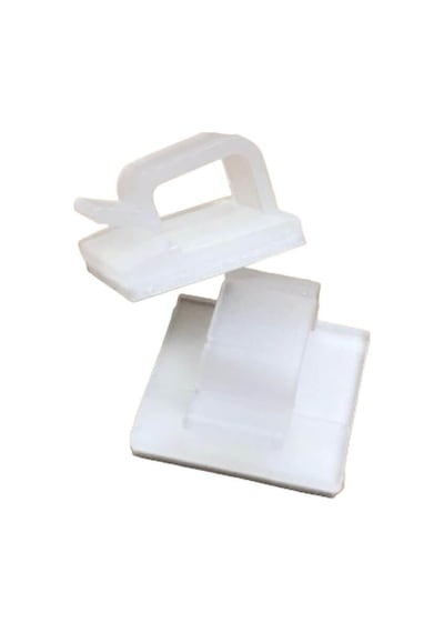 Wcl1007 Kablo Sabitleme Kelepçesi Klips Yapışkanlı Duvar Kablo Tutucu 16.5 x 15.5 x 10 MM Şeffaf 20 Adet