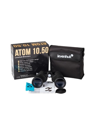 Levenhuk Atom 10x50 Binoküler Dürbün Siyah