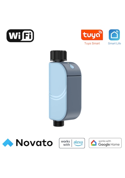 Wifi Pilli Akış Ölçerli Akıllı Su Vanası Tuya, Smart Life Uyumlu