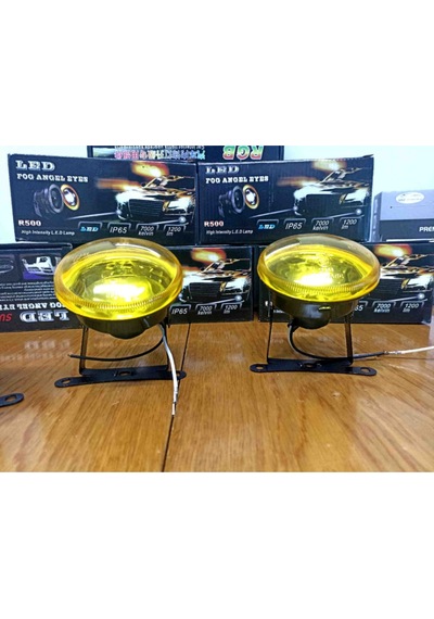 Sis Farı Seti Üniversal 90mm Sarı 2 Adet + H3 Ampül