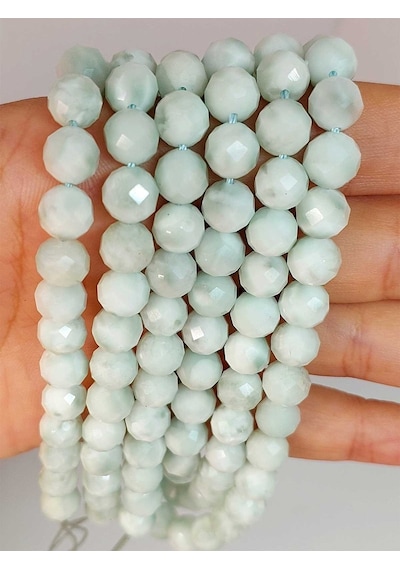 Larimar Taşı Faset Kesim 8mm Unisex Bileklik 42535-tek Çok Renkli Larimar Taşı Faset Kesim 8mm Unisex Bileklik 42535-tek Çok Renkli