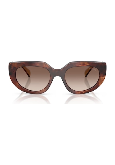 Prada Pr D02s 00k10s 53 Kadın Oval Kırçıllı Kahverengi Kemik Güneş Gözlüğü Kahverengi