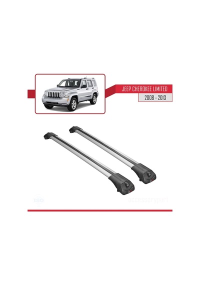 Jeep Cherokee Kk 2008-2013 Arası İle Uyumlu Ace-1 Ara Atkı Tavan Barı Gri