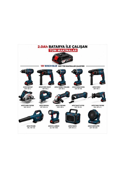 Gba 18v 2.0ah Li-ıon Batarya Akü 2'li Set