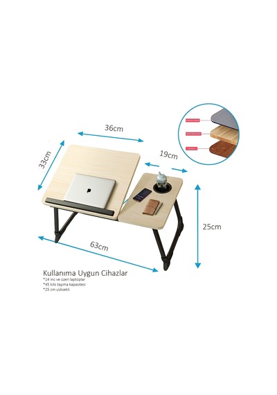 Laptop Standı Yükseltilebilir Çocuk Çalışma Sehpası Ders Çalışma