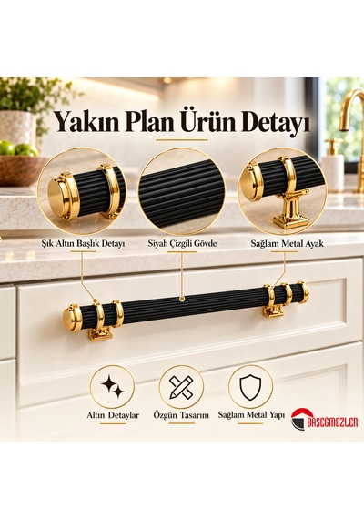 Haskan Kemer Kulp Altın/siyah 160 Mm Altın - Siyah