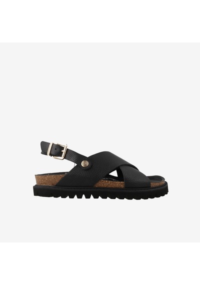 Terlik Kadın G106772 Genuins Melen Embossed Leather Black siyah