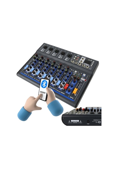 Midex MDX-07FXU 7 Kanal Ses Mikseri Deck Mikser Kayıt Bluetooth Usb Efekt Midex MDX-07FXU 7 Kanal Ses Mikseri Deck Mikser Kayıt Bluetooth Usb Efekt