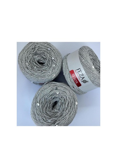 Pullu Örgü Ipi 105-açık Gri Cotton-pamuk Ince Pullu Örgü Ipi % 75 Pamuk 100 Gr 310 M D'ior 1 Adet
