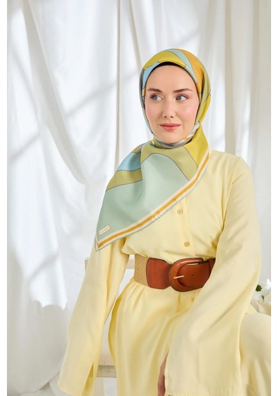 Silk Home %100 Twill İpek Eşarp S543 Çağla Yeşili