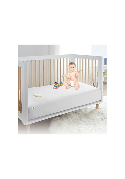 %100 Pamuklu, Sıvı Geçirmez Bebek Alezi 60 X 120 Cm Açık Indigo