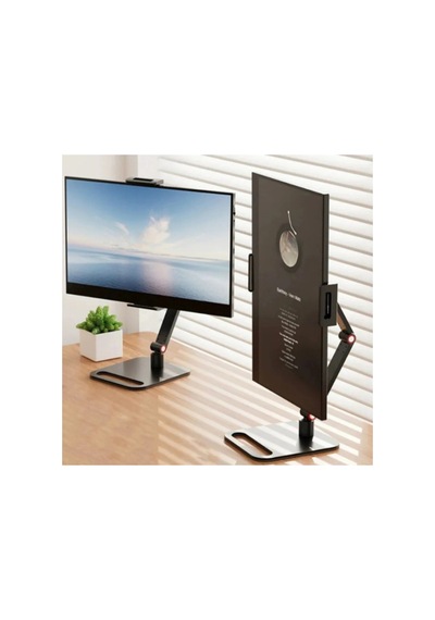 Monitör Tablet iPad Uyumlu Telefon Tutucu 12-16 İnç Universal Metal 360 Derece Döner Stand