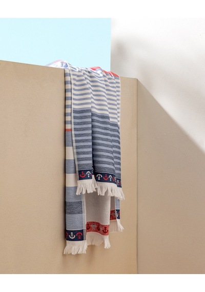 Madame Coco Noah Pamuklu Plaj Havlusu - Mavi/lacivert - 70x150 Cm 8684427310335 Çok Renkli