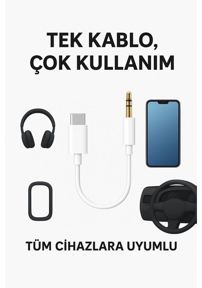 Type-c 3.5mm Aux Dönüştürücü