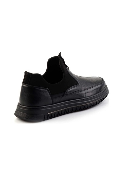 Bambi Siyah Leather Erkek Casual Ayakkabı E01900240203 Siyah
