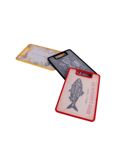 Herevin 161077-810 Desenli Kesme Tahtası 19,5 Cm X 29,3 Cm-karışık-3 Adet Çok Renkli