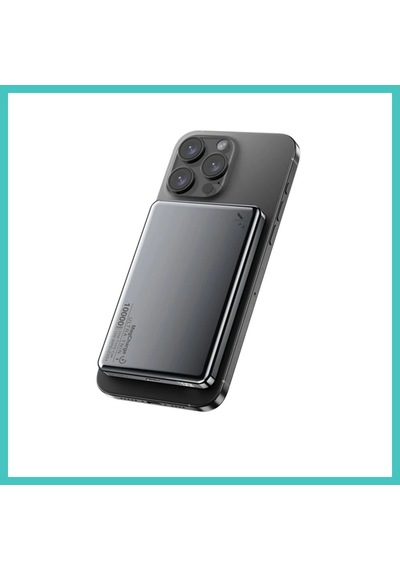 Ny Joy Pw560 10.000 Mah Dijital Göstergeli 20w Type-c Ve 15w Kablosuz Şarj Pd Hızlı Şarj Magsafe Powerbank - Titanyum Nyjoybz