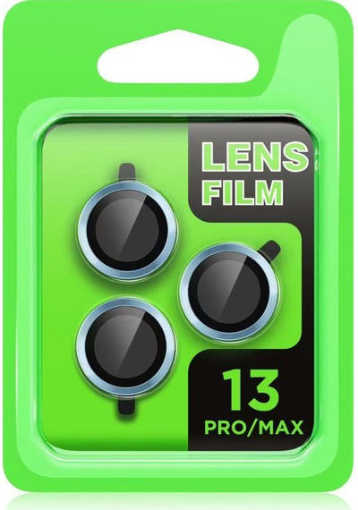 Newface Apple     Uyumlu iPhone 13 Pro Max Raze Metal Kamera Lens - Mavi