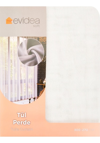 Soft Daisy Tül Perde - Ekru - 300x270 Cm Diğer