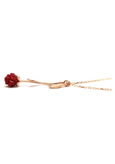 Kadın Gül Tasarım 925 Ayar Gümüş Kolye Rose Gold