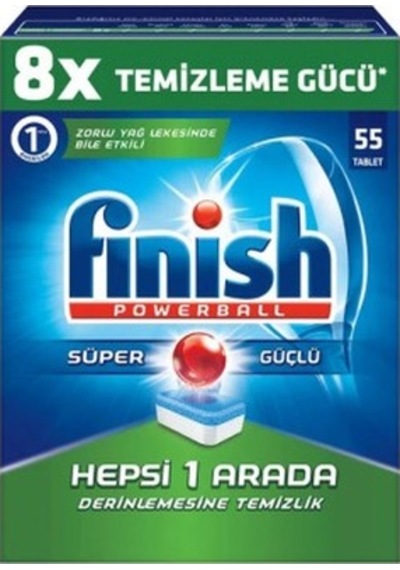 Finish Hepsi 1 Arada 8x Bulaşık Deterjanı 55 Tablet