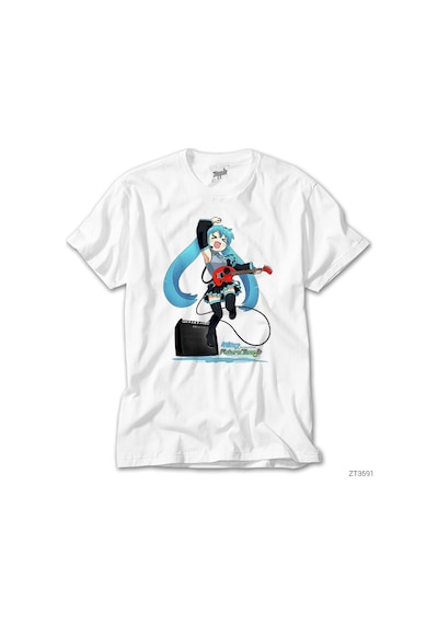 Future Tone Hatsune Miku Beyaz Tişört Beyaz