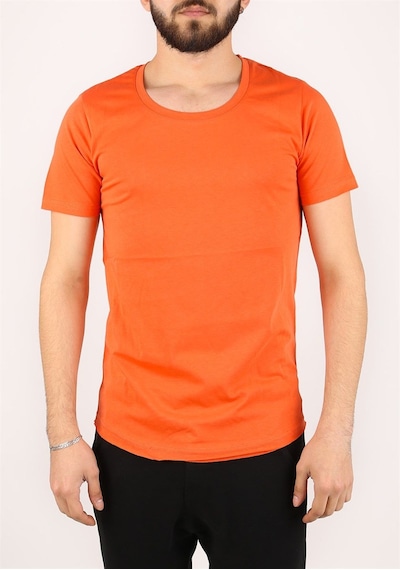 Madmext Bisiklet Yaka Turuncu T-shirt 2308 Turuncu