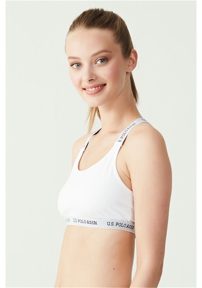U.S. Polo Assn. U.s Polo Assn. 66117 Çapraz Askılı Büstiyer-beyaz Beyaz
