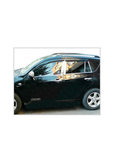 Toyota Uyumlu Rav4 Krom Cam Çıtası 4 Prç P.Çelik 2005-2012 Arası