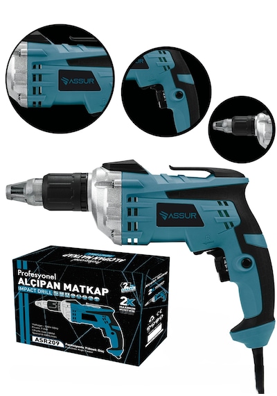 Assur ASR209 710W 90NM Alçıpan Vidalama Mavi