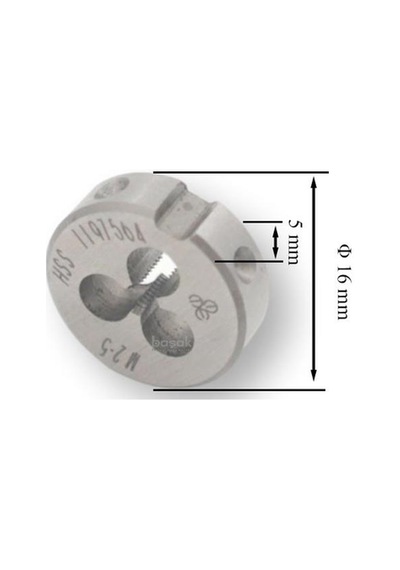 Mte M2.5 X 0.45 Pafta Normal Vidalı Hss Dın 223/b