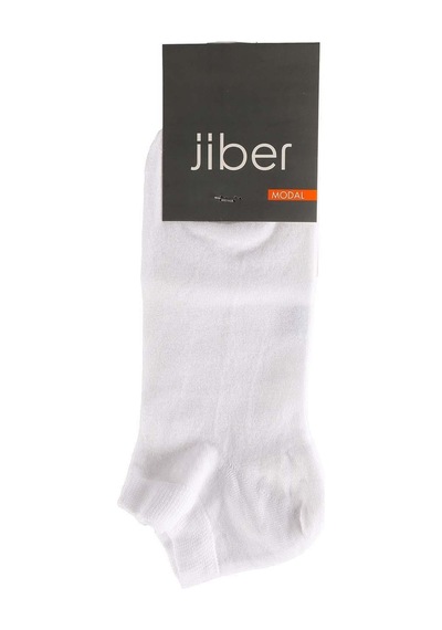 Jiber Erkek Modal Likaralı Patik Çorap 6100 - 6 Adet Beyaz