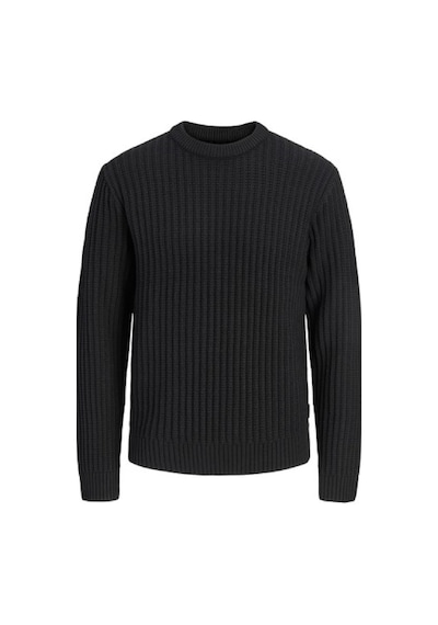 Jack & Jones Jjjaxon Erkek Bisiklet Yaka Triko Kazak Günlük Şık Siyah