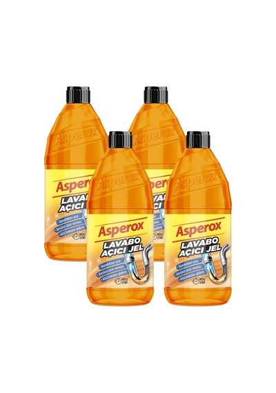 Asperox Lavabo Açıcı Jel 1 Lt 4 Lü
