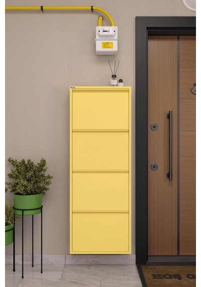 Ceha 4'lü Metal Ayakkabılık - Açık Sarı/butter K.AYK-4/M1812 Pembe Ceha 4'lü Metal Ayakkabılık - Açık Sarı/butter K.AYK-4/M1812 Pembe