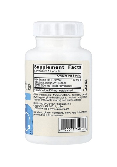Jarrow Formulas, Milk Thistle, 150 Mg, 100 Veggie Capsules
