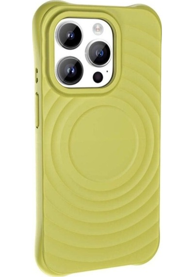 Apple Uyumlu iPhone 14 Pro Max M-safe Şarj Özellikli Airbagli Mat Görünümlü Zore Hepi Kapak Yeşil