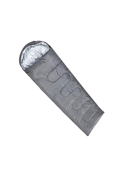 DFT Düz Başlık 190+30cm x75 Gri 5/15 Derece Uyku Tulumu Gri