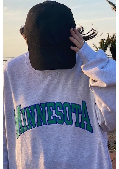 Mad Girls Gri Sweatshirt Mg1268