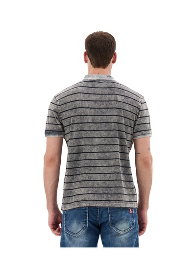 Cipo & Baxx Erkek Çizgili Polo Yaka Basic T-shirt - Ct858 Ant