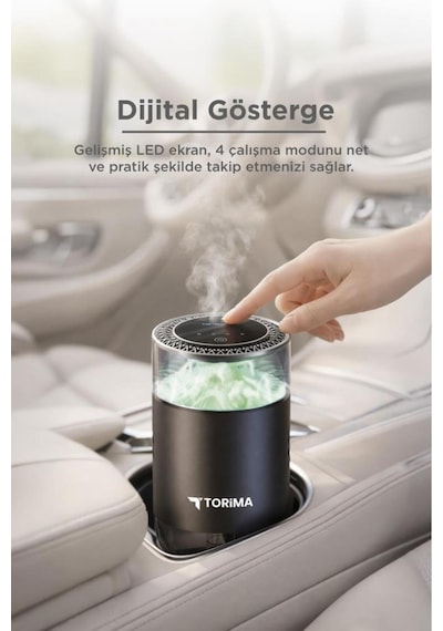 Torima Tcf-01 Araç Kokusu Hava Nemlendirici & Hareket Algılamalı Koku Makinesi Northern Cedar Esansı Aromaterapi Difüzör