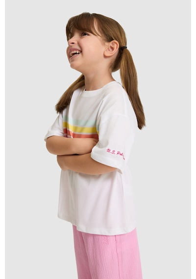 U.s. Polo Assn. Kız Çocuk Beyaz Tişört 50325698-vr013