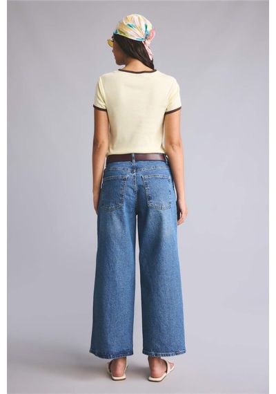 Defacto Culotte Fit Geniş Paça Yüksek Bel Mavi Pantolon H7624ax26aunm28 Mavi-nm28