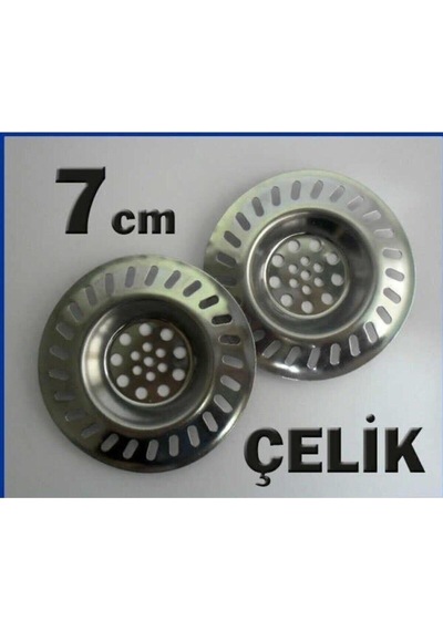 Mikasso 7cm Paslanmaz Çelik Lavabo Gider Süzgeci 2 Adet