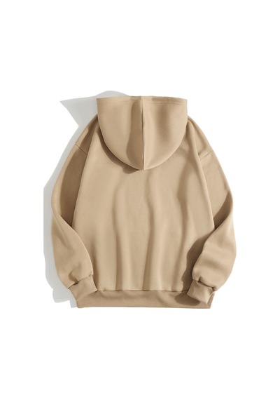 Uyguntarz Papatya Kelebek Baskılı Oversize Sweatshirt Bej