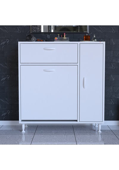 Modilayn Yenice 90 X 97,5 X 31,8 Cm Kirli Çamaşır Sepetli Banyo Dolabı