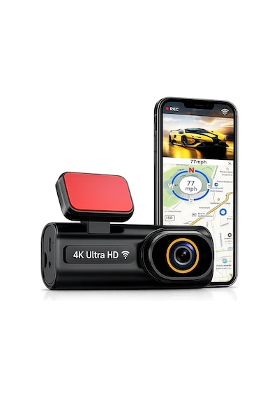 Tr 4k Ultra Hd Mini Ön Ve Arka Araç Kamerası, 64gb Hafıza Kartlı, Wifi, Gps, Gece Görüşlü