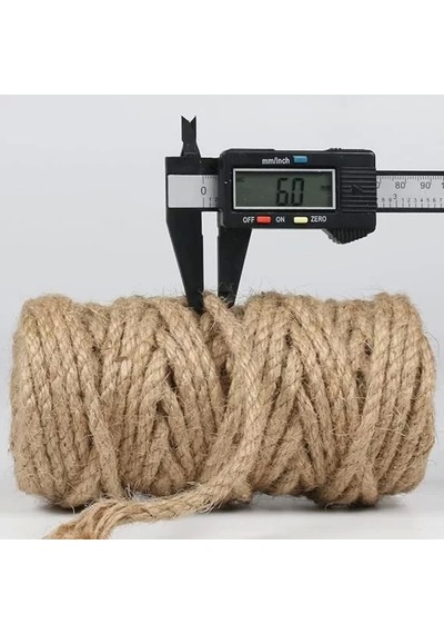 Jütburada Jüt Halat 6 Mm 10 Metre Hasır Dekor Süsleme İp
