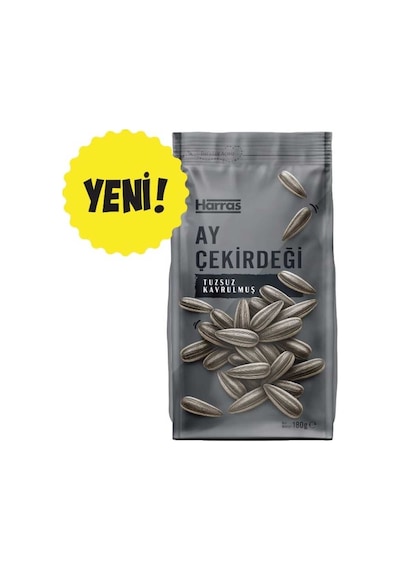 Siyah Ay Çekirdeği Tuzsuz Kavrulmuş Kilitli Paket 180 Gr 4 Adet Toplam 720 Gr