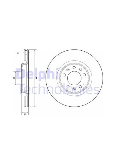 DELPHI BG4806C ARKA FREN DİSK 5D 294mm EXPERT IV TRAVELLER